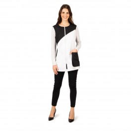 CASACCA DONNA GIULIA MIS. XL BIANCO E NERO